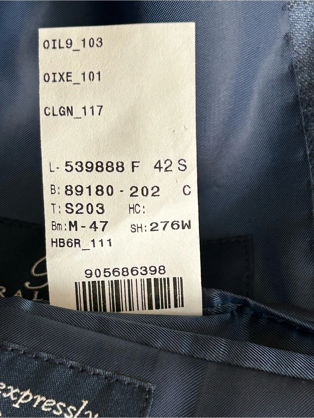 Ralph Lauren For Dillard’s Navy Blue Plaid Silk Wool Blend Sport Coat
